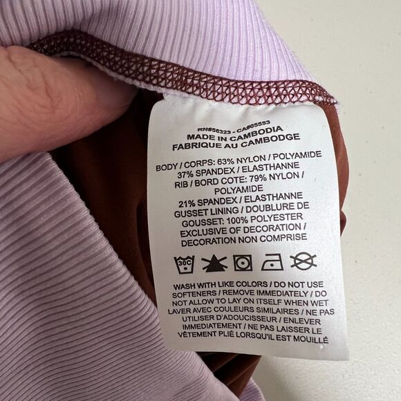 Nike Infinalon Yoga Leggings Size L Dri-FIT Oxen Brown Lilac Stirrup Cuffs Luxe - Picture 10 of 16